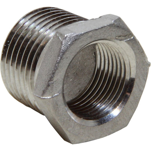 Osculati Stainless Steel 316 Reducing Bush (1/2" BSP M to 3/8" BSP F) 423507