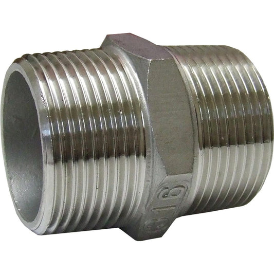 Osculati Stainless Steel 316 Equal Nipple (Male Thread / 1-1/4" BSP) 423606