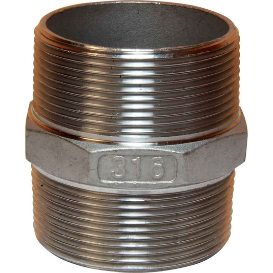 Osculati Stainless Steel 316 Equal Nipple (Male Thread / 2" BSP) 423608