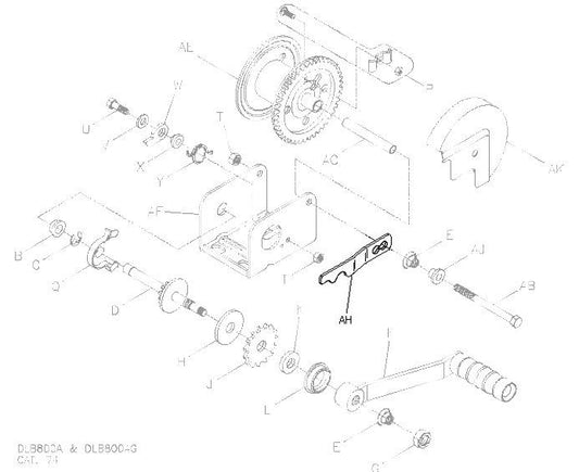 Dutton Freewheel Kit Part 1 - Lockout Lever for: DLB800AG / 1200AG / 1500AG