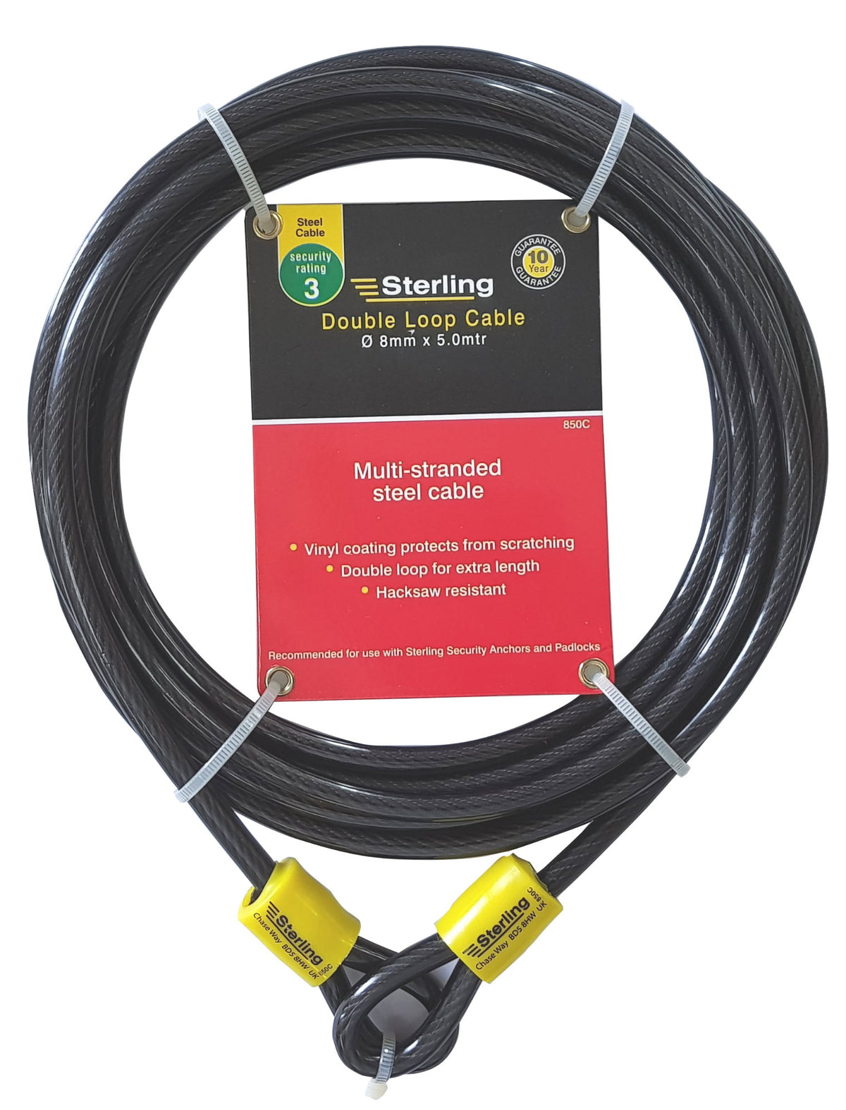 8mm Double Loop Cable 5m