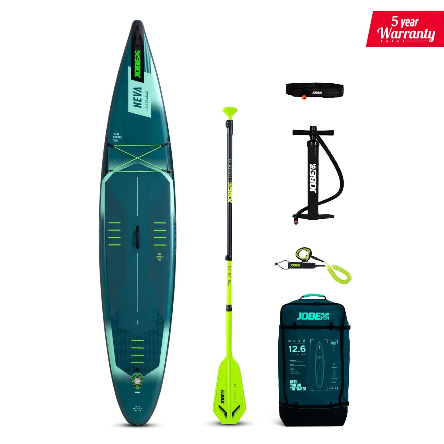 Jobe Aero Neva SUP Board 12.6 Package 486425002