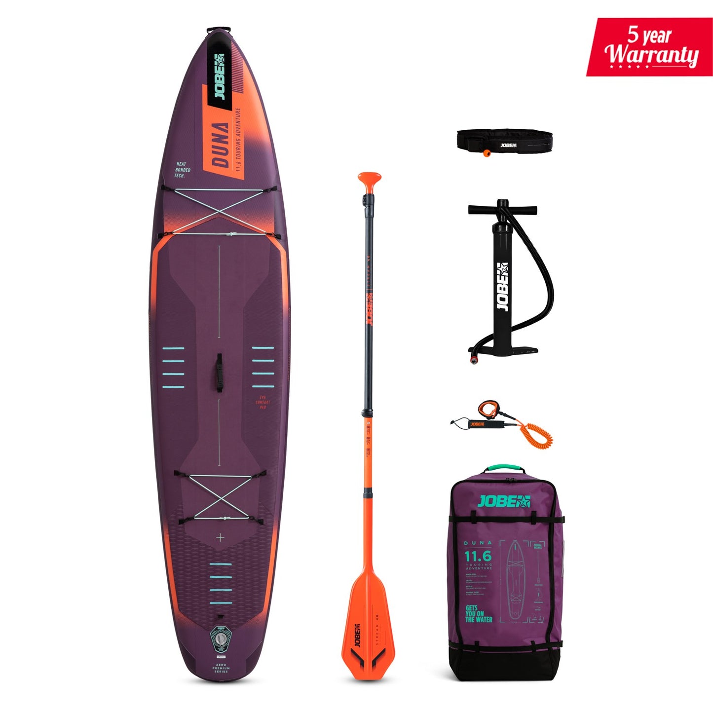 Jobe Aero Duna SUP Board 11.6 Package Purple 486425005