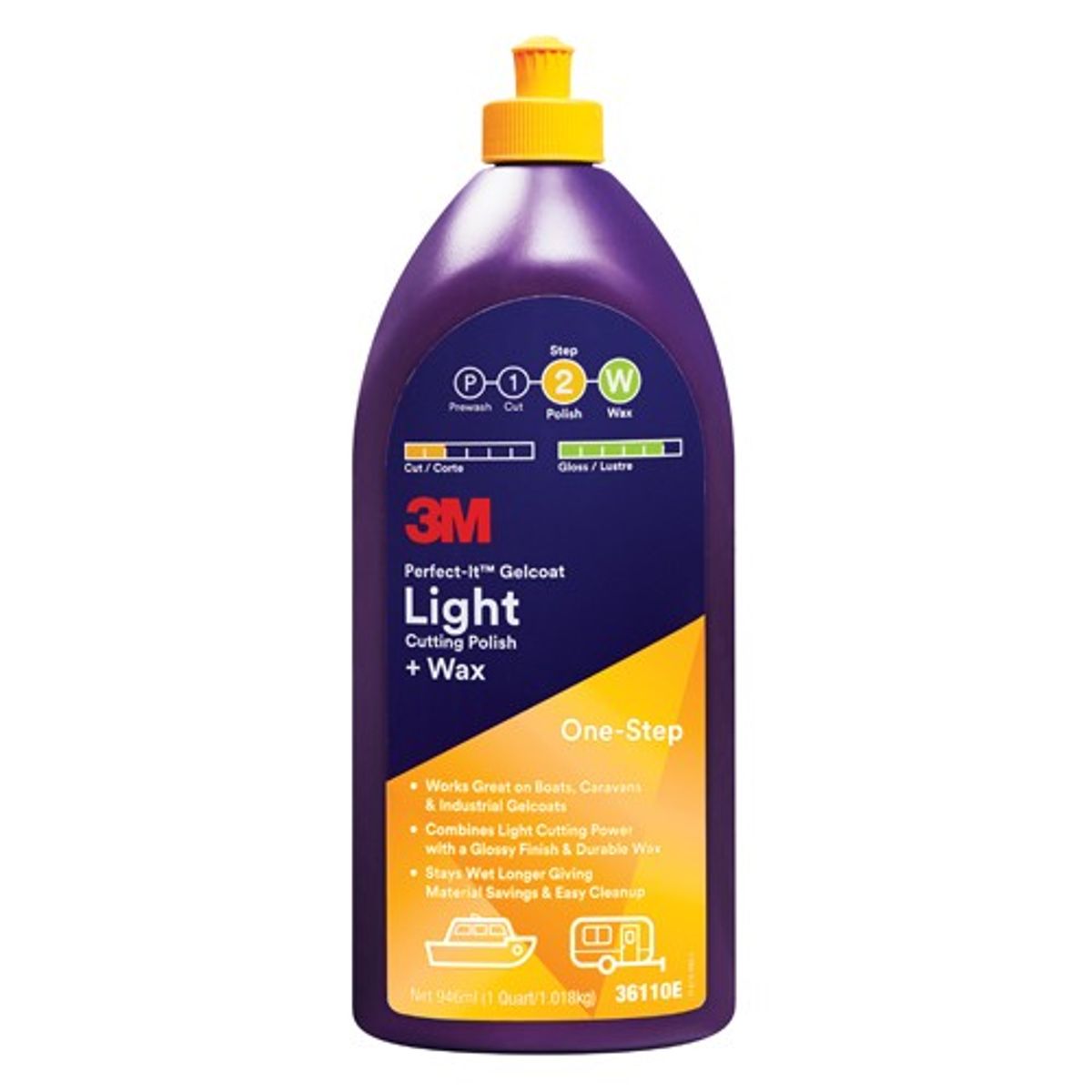3M Perfect-It Gelcoat Light Cutting Polish and Wax 946ml (Each) 5-09364