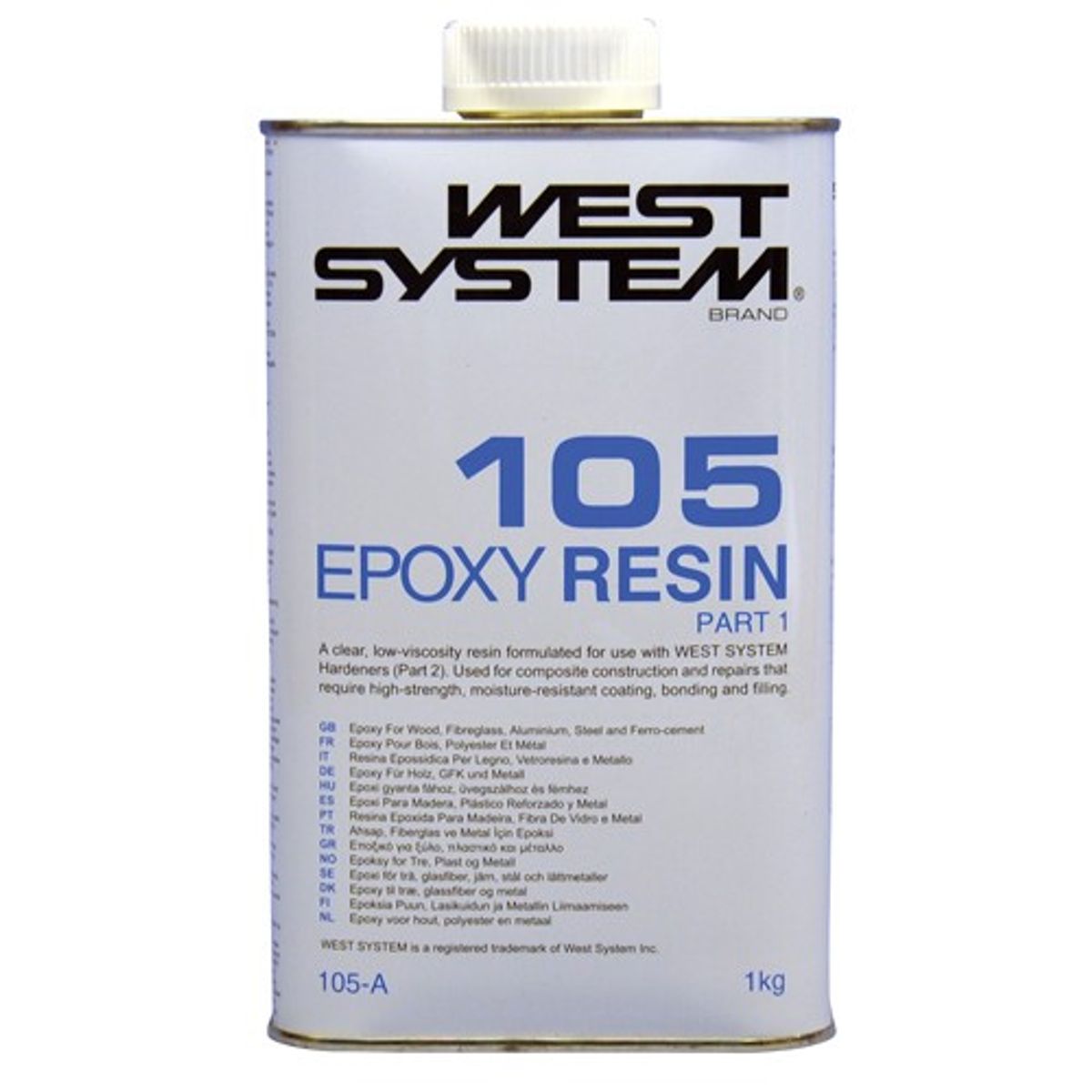 West System 105A Epoxy Resin (1kg) 5-65003
