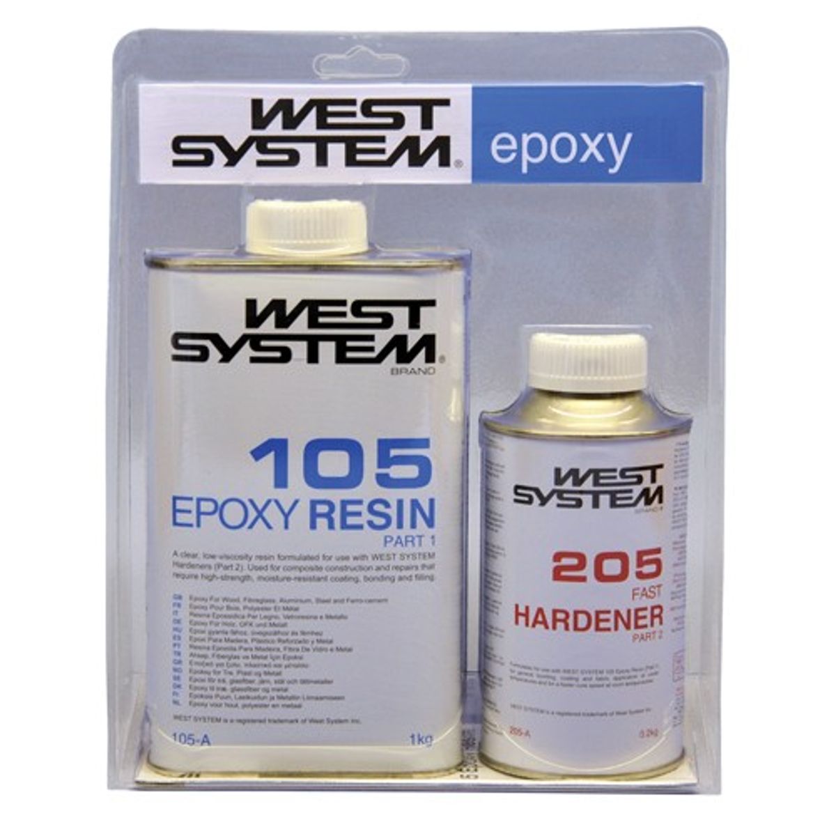 West System A-Pack 105 Resin & 205 Fast Hardener (1.2kg) 5-65006
