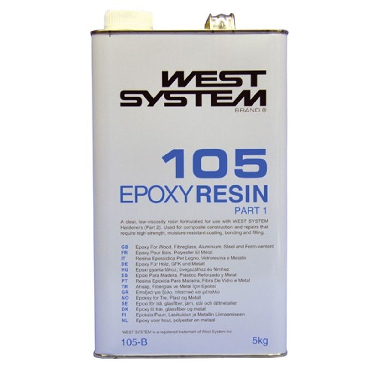 West System 105B Epoxy Resin (5kg) 5-65007