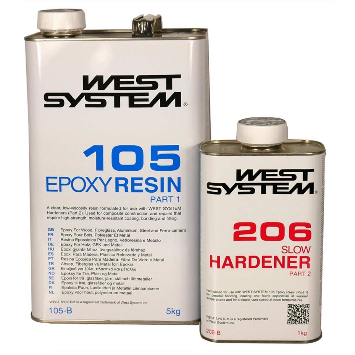 West System B-Pack 105 Resin & 206 Slow Hardener (6kg) 5-65016