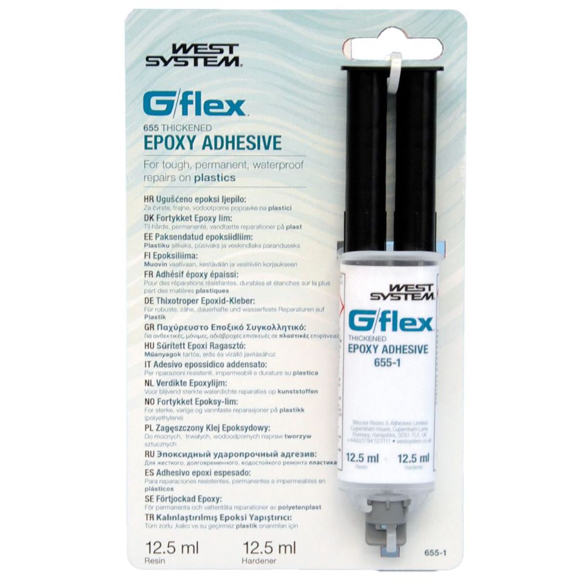 West System G/flex 655-1 Epoxy Adhesive Syringe (25ml) 5-65051