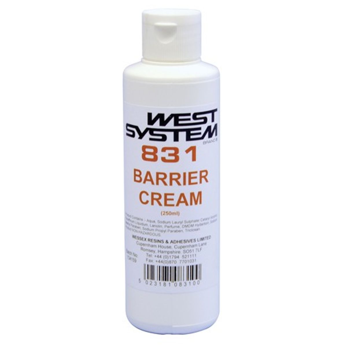 West System 831 Barrier Cream (250ml) 5-65312