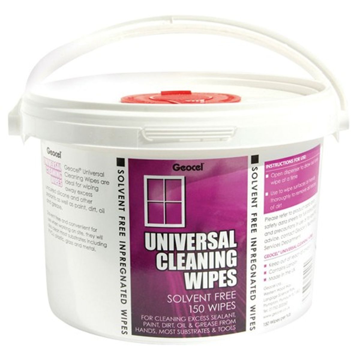 Geocel Cleaning Wipes Tub 150 5-70029