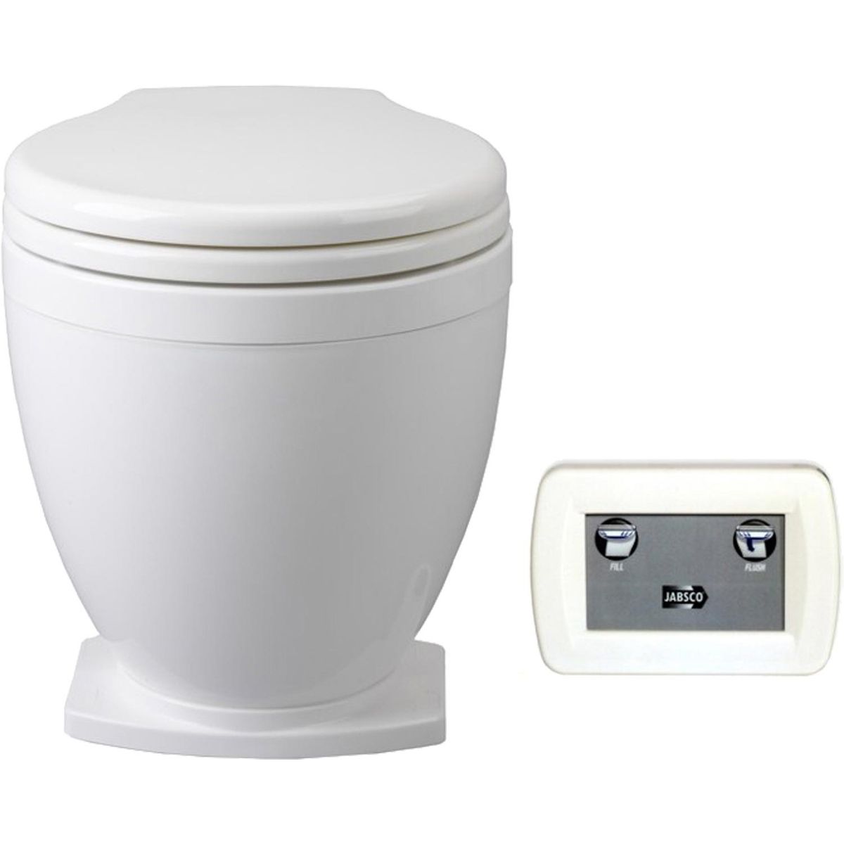 Jabsco Lite Flush Electric Toilet & Control Panel (12V / Compact Bowl) 507736