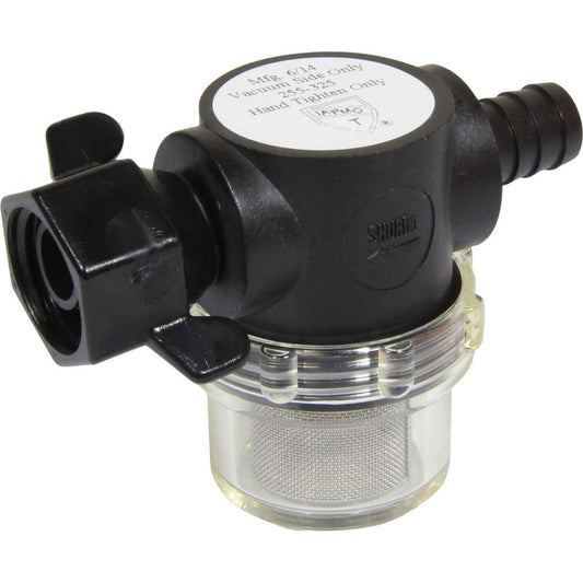 SHURflo Swivel Nut Water Strainer for Pumps (13mm Barb / 50 Mesh) 509614