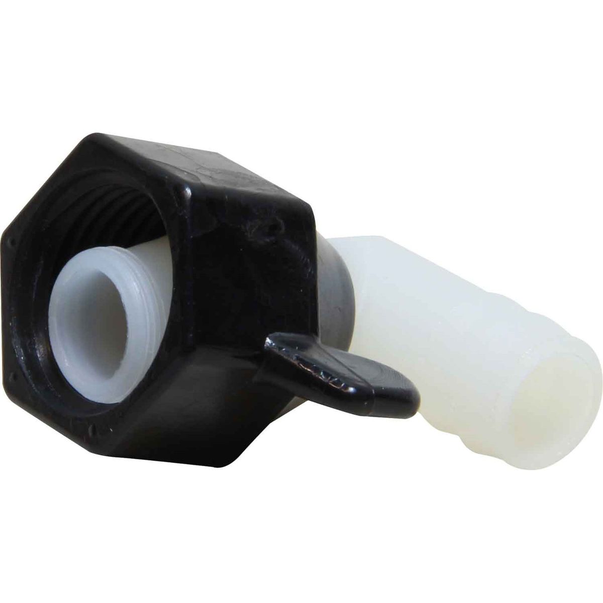 SHURflo 90 Degree Wing Nut Fitting 1/2" NPT Female to 13mm ID Hose 509925