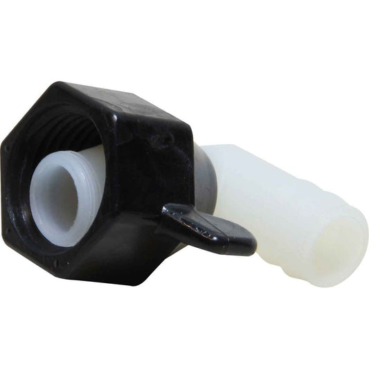 SHURflo 90 Degree Wing Nut Fitting 1/2" NPT Female to 13mm ID Hose 509925
