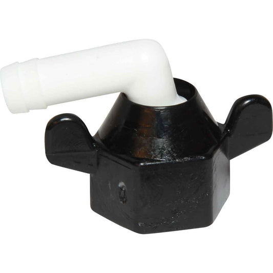 SHURflo 90 Degree Wing Nut Fitting 1/2" NPT Female to 10mm ID Hose 509930