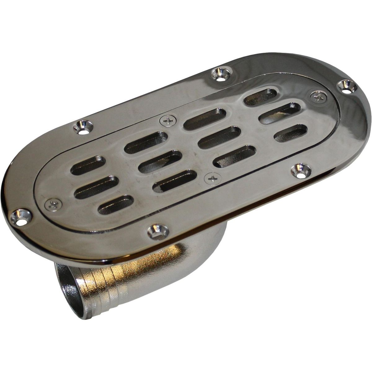 Osculati Stainless Steel 316 Oval Cockpit Drain (38mm ID Hose) 511054