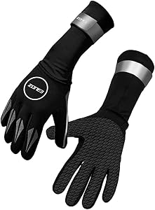 ZONE3 Neoprene Swim Gloves Black/Silver NA18UNSG116/XL (Extra Large)