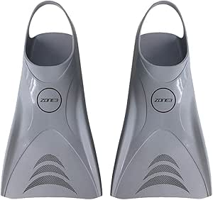 ZONE3 Silicone V-FLEX Ergo Swim Training Fins Silver SA18UFIN XS (UK4.5-5 // EU36-37)