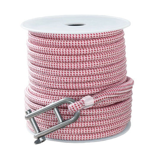 Meridian Zero Halyard 36m 12mm 32 Strand Spliced Shackle Red/White