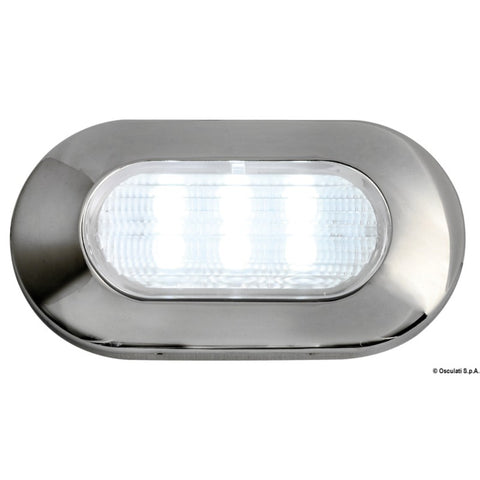 Osculati Stainless Steel Oval 6-LED Courtesy Light - Blue