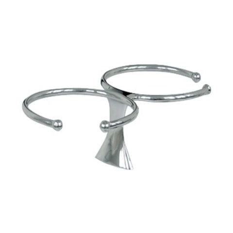 Osculati Double Stainless Steel Glass Holder - Stud Mount