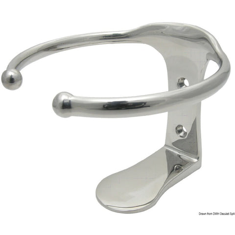 Osculati Single Stainless Steel Glass Holder - Rear Screw Mount