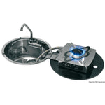 Osculati Stainless Steel Sink With Fold Out Stove - Round