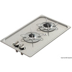 Osculati Recess Fit Stainless Steel Cooktop - 2 Burner Rectangular