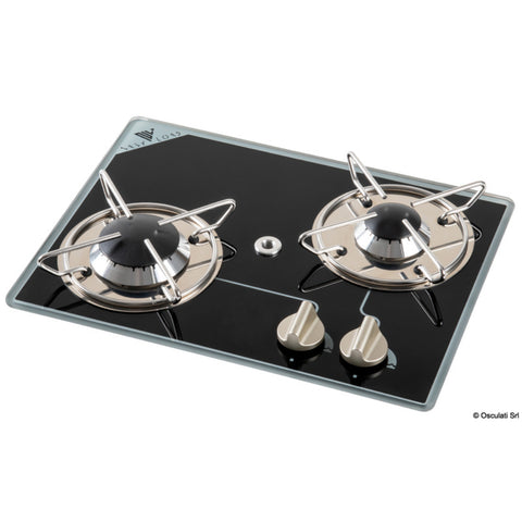 Osculati Gas Hob With Two Pyroceram Burners - 360 x 280mm