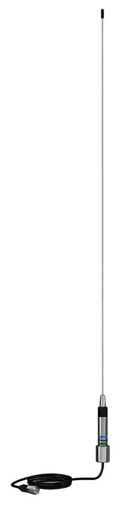 Shakespeare Skinny Mini S/S whip 0.9m, 1"-14 chrome ferrule 4.5m RG58