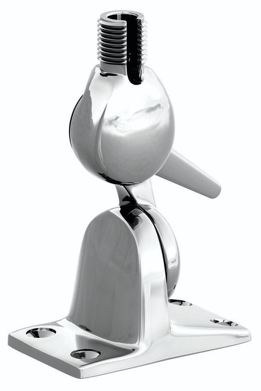 Shakespeare Deck Ratchet Mount 1"-14 , Nutless, Four-way S/S Cable Slot