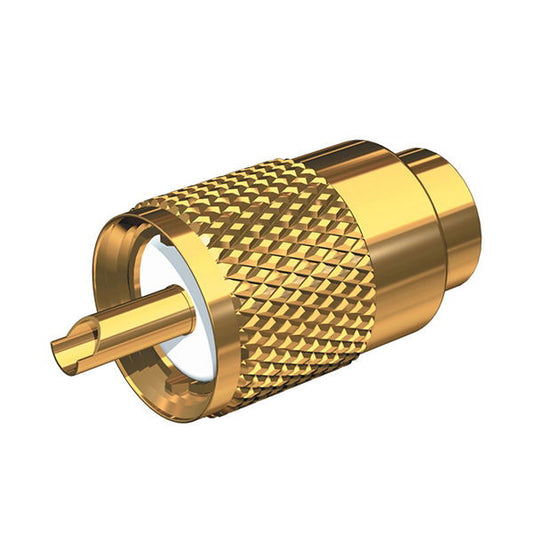 Shakespeare PL259 Connector, UG176 Adapter, DooDad for RG8X Cable- Gold