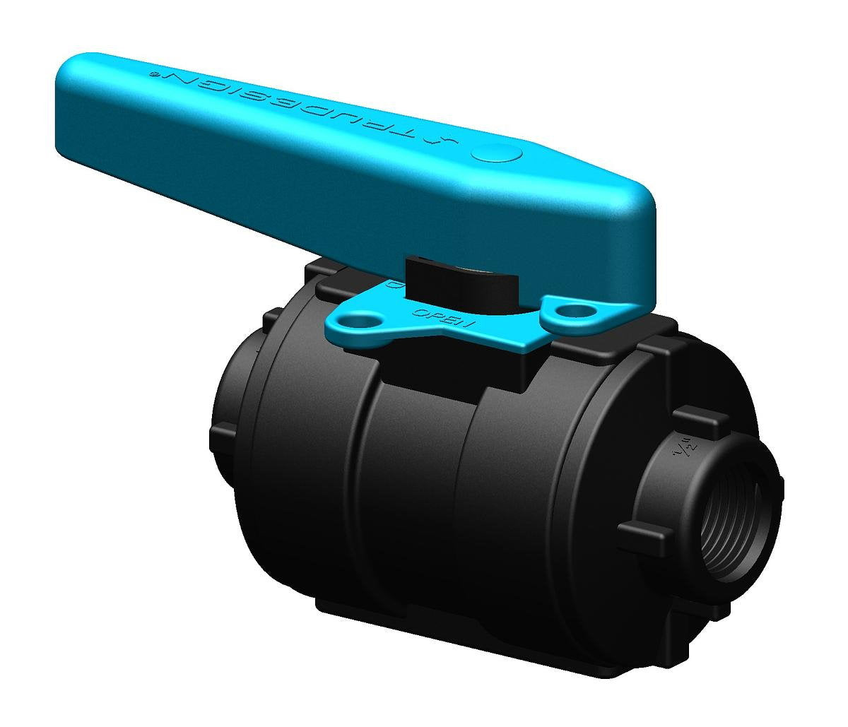 TruDesign Ball Valve ½” BSP Black