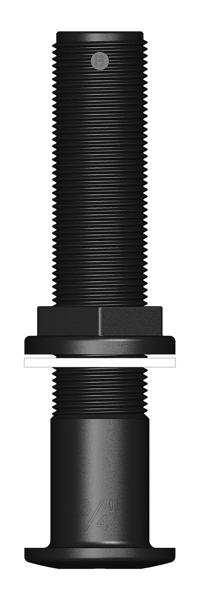 TruDesign Skin Fitting Long ¾" - 140mm BSP Black