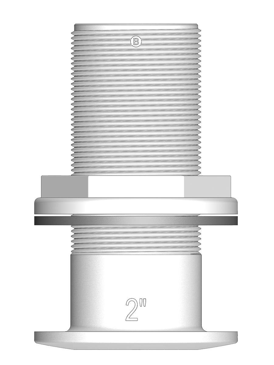 TruDesign Skin Fitting Domed Long 2" - BSP White