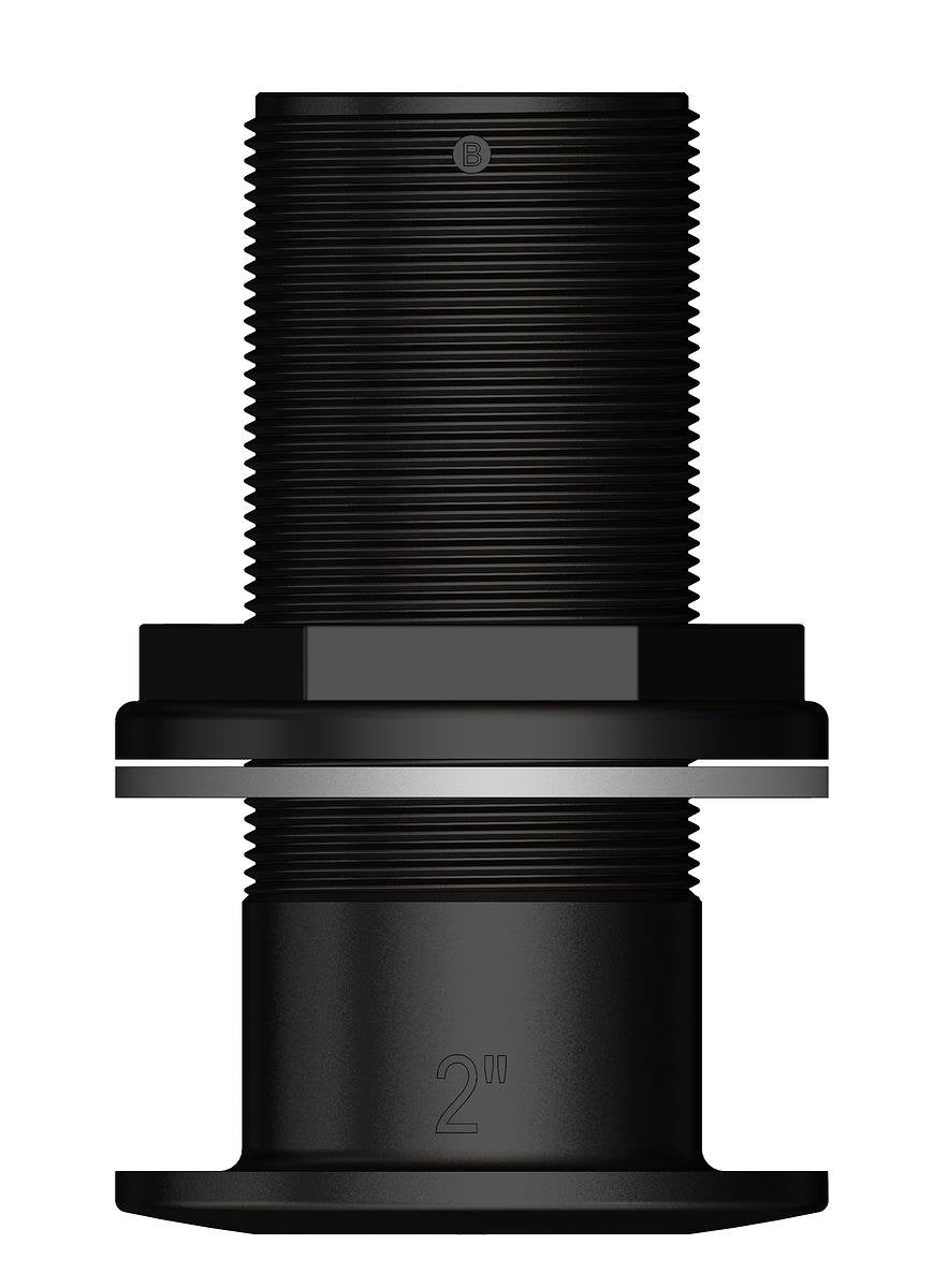 TruDesign Skin Fitting Long 2" - BSP Black