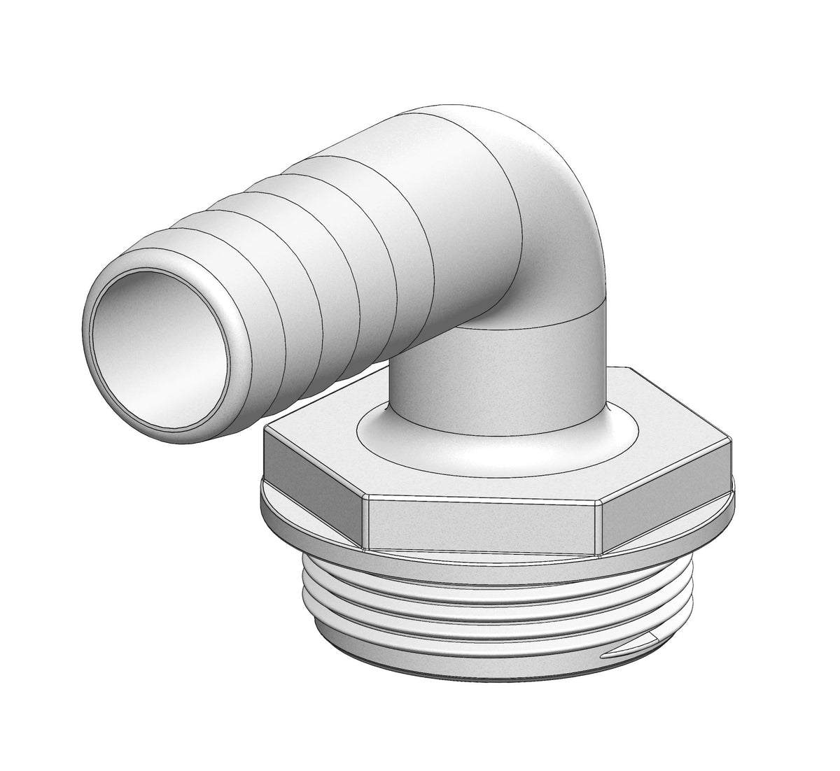 TruDesign Aquavalve Tail 90° 25mm 1½” BSP-inc Blue Seal