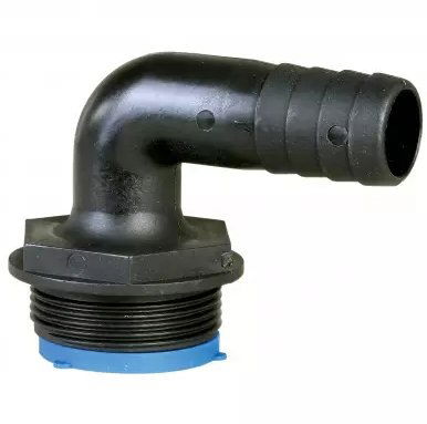 Aquavalve/Manifold Tail 90° 25mm 1½” BSP Blue Seal - Black