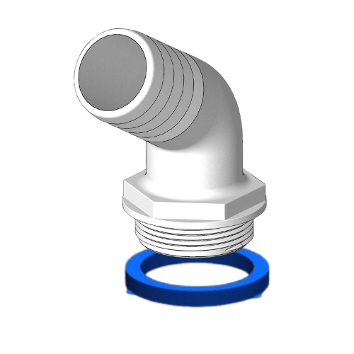 TruDesign Aquavalve Tail 120° 38mm 1½” BSP-inc Blue Seal