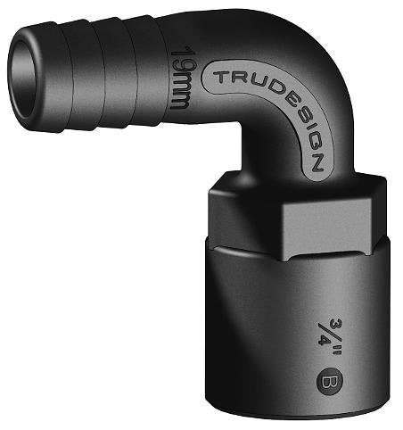 TruDesign Hose Tail 19mm ¾” BSP Female 90° Bend
