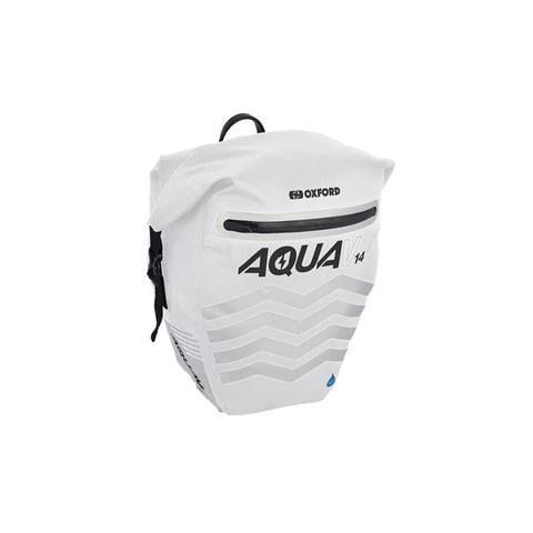 Oxford Aqua V 14 Pannier Bag-White