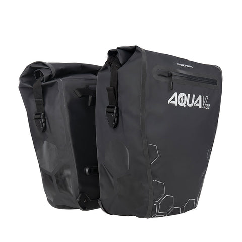 Oxford Aqua V 32 QR Double Pannier - Black