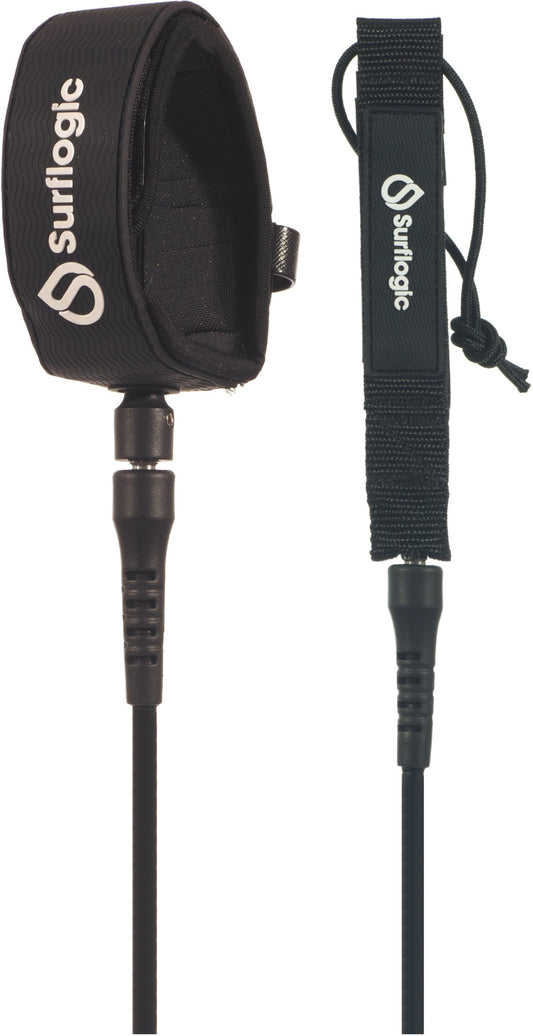 Surflogic Leash Pro 8 / Black - waterworldsports.co.uk