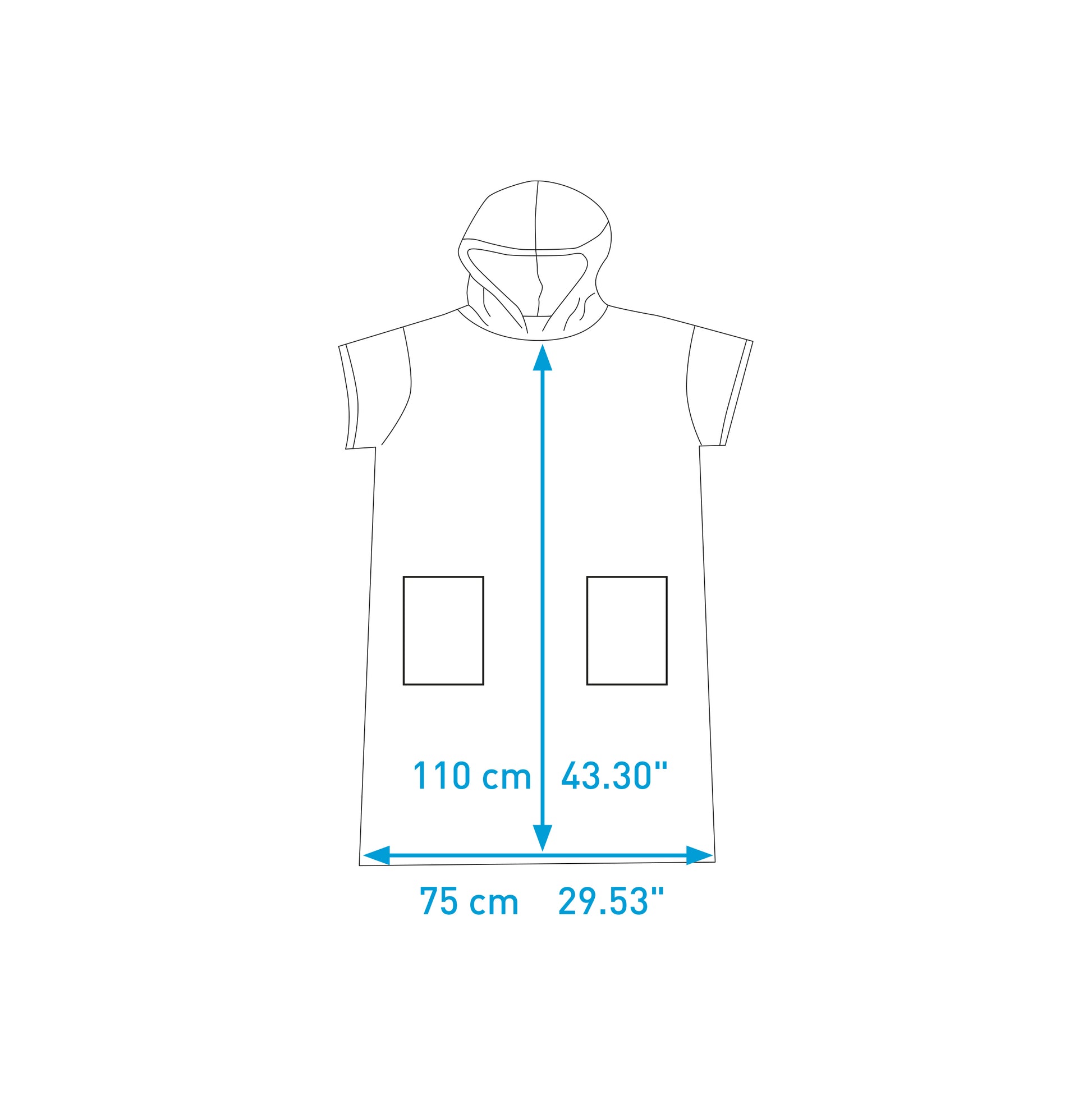 Surflogic Warm Comfortable 100% Cotton Poncho - waterworldsports.co.uk