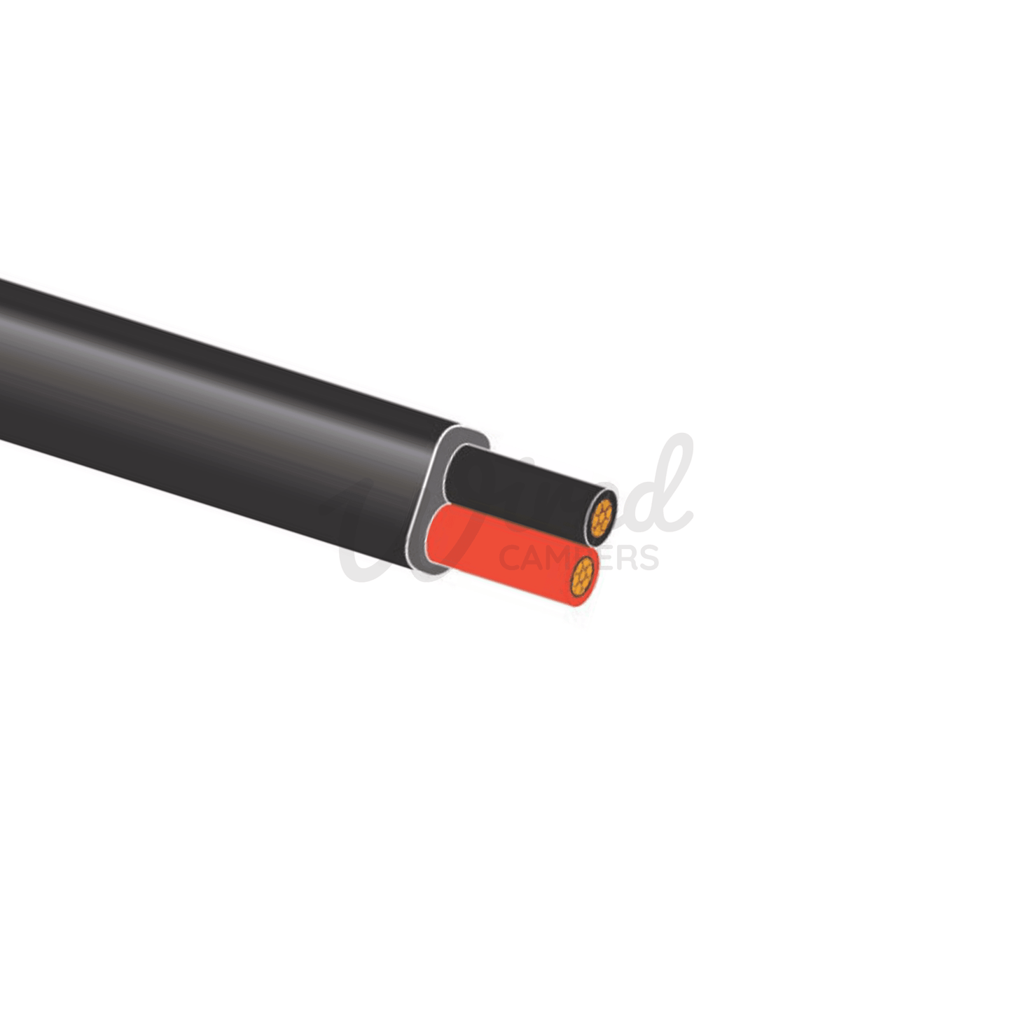 Wired Campers Twin Core Thin Wall 1.0mm² 16.5A Flat 12V Automotive Cable - 5M/10M/20M/30M