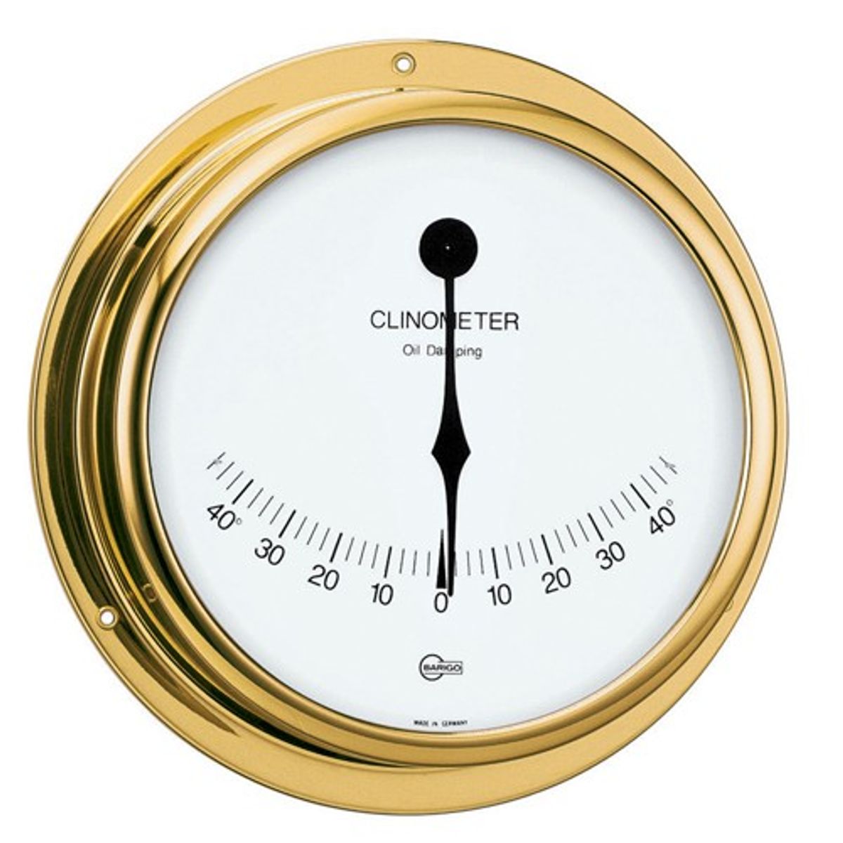 Barigo Clinometer in Brass 130mm Dial (155mm x 35mm) 6-08012