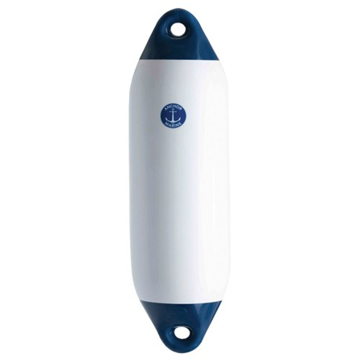 Anchor White Fender with Blue Ends (400mm x 110mm)