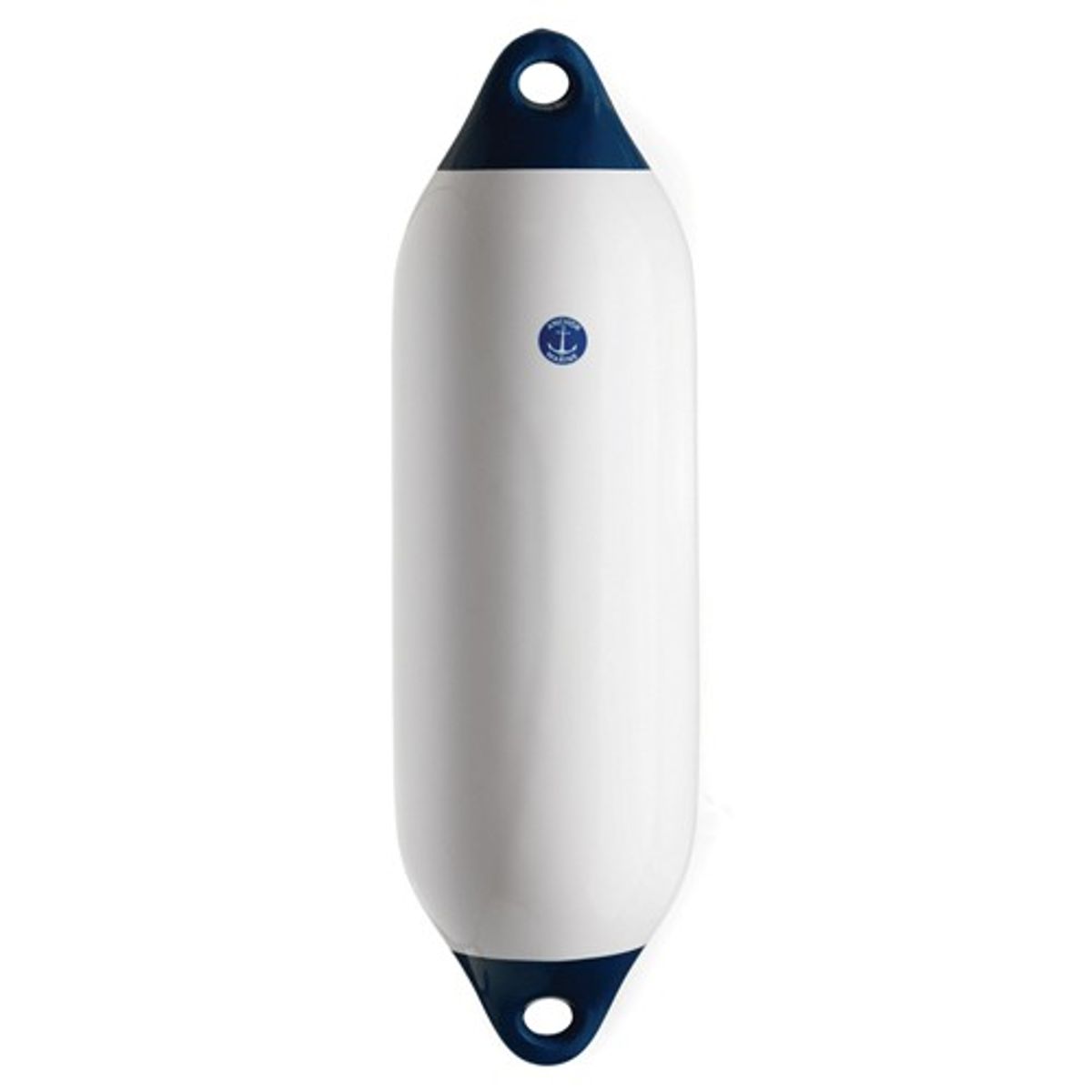 Anchor White Fender with Blue Ends (650mm x 180mm)