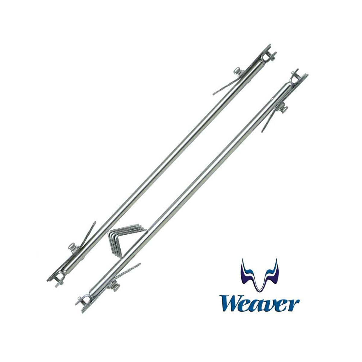 Weaver Stand-Off Arms 30" Clips Both Ends Stainless Steel (Pair)